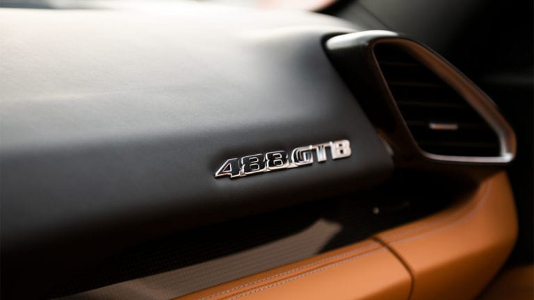 Ferrari 488 GTB interior badging